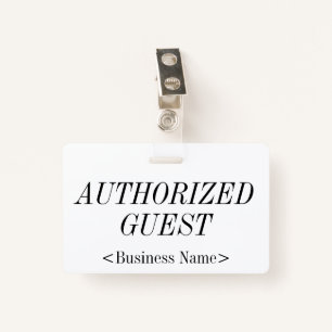 Elegant "AUTHORIZED GUEST" Badge