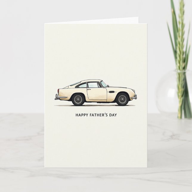 Elegant Auto Fathers Day Card (Front)