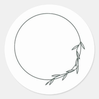 Élégant autocollant de branche d'olivier