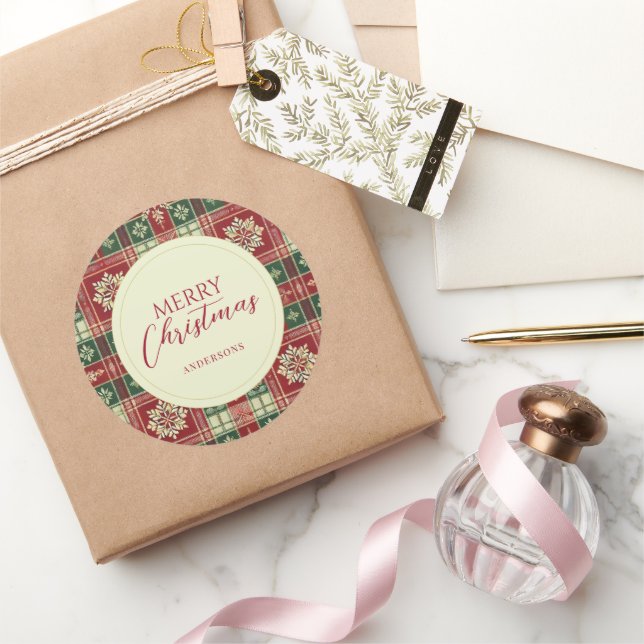 Élégant autocollant de Noël (Cadeaux)