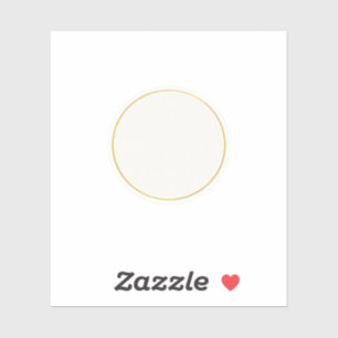 Élégant autocollant minimaliste de mariage à cercl