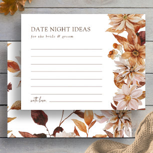 Elégant automne Feuilles Date Night Ideas Carte