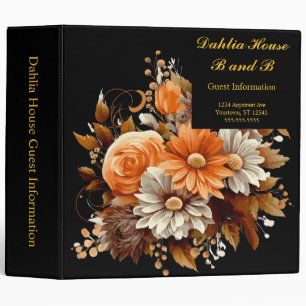 Elegant Autumn Bouquet Vacation Rental Binder