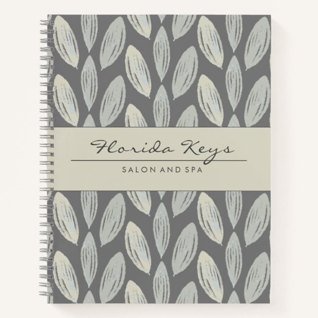 Elegant Autumn Braided Leaves Notebook (Front)