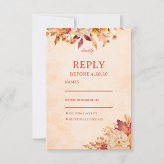 Elegant Autumn Floral Guest Response