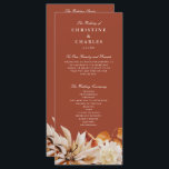 Elegant Autumn Floral Watercolor Wedding Ceremony Program<br><div class="desc">This lovely wedding ceremony program features a border of watercolor flowers in beautiful autumn tones. Together these elements create an rustic yet elegant wedding program that would be perfect for a romantic wedding any time of the year. This design coordinates with our Elegant Autumn Floral Watercolor wedding suite. See the...</div>