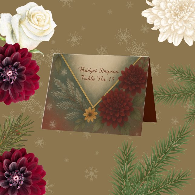 elegant autumn floral wedding guest card (Creator Uploaded)