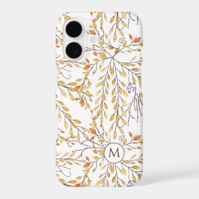 Elegant Autumn Foliage Pattern Personalized (Back)