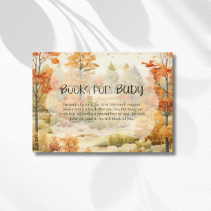 Elegant Autumn Forest Watercolor Books For Baby Enclosure Card