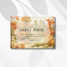 Elegant Autumn Forest Watercolor Diaper Raffle