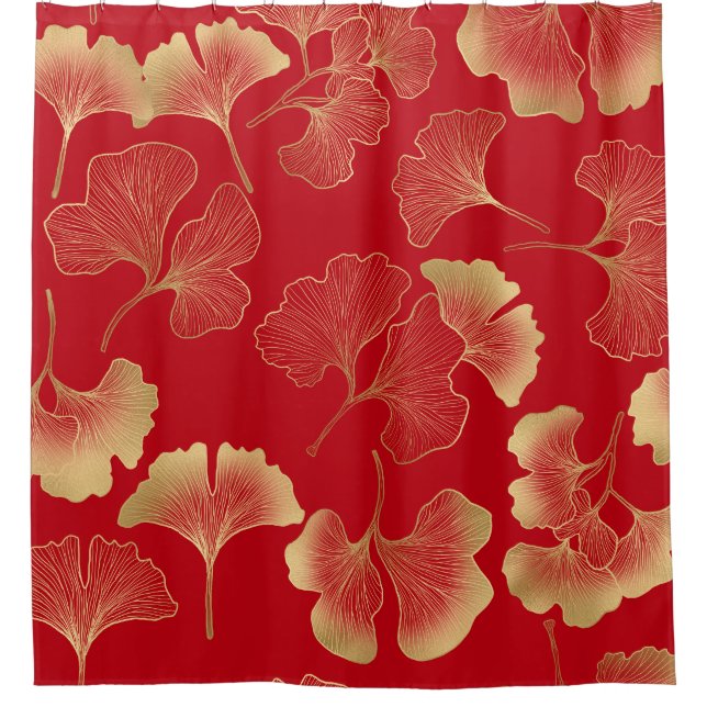 Elegant Autumn Ginkgo Leaves Gold Pattern (Front)