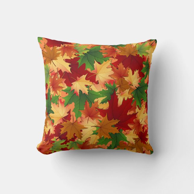 Elegant Autumn Gold Throw Pillow (Front)