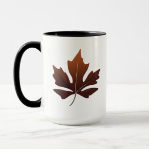Elegant Autumn Leaf Coffee Mug Fall-Themed Mug