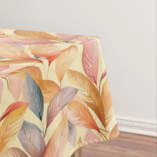 Elegant Autumn Leaf Pattern in Warm Tones Tablecloth