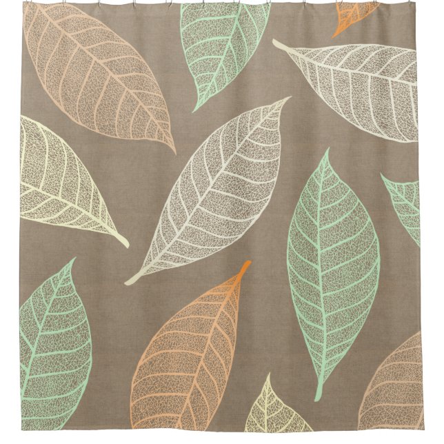 Elegant Autumn Leaf Skeletons & Faux Burlap (Front)