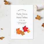 Elegant Autumn Leaves Fall Wedding Programs<br><div class="desc">Fall themed wedding ceremony program design with ivory background features vibrant fall foliage in yellow,  gold,  orange,  copper,  and red colours. Personalize the chocolate brown custom text for your bridal party,  ceremony information,  and thank you message. Note: these text weight paper programs arrive flat and require folding to assemble.</div>