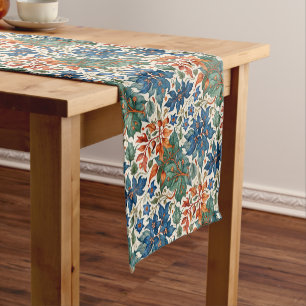 Elegant Autumn Leaves Short Table Runner