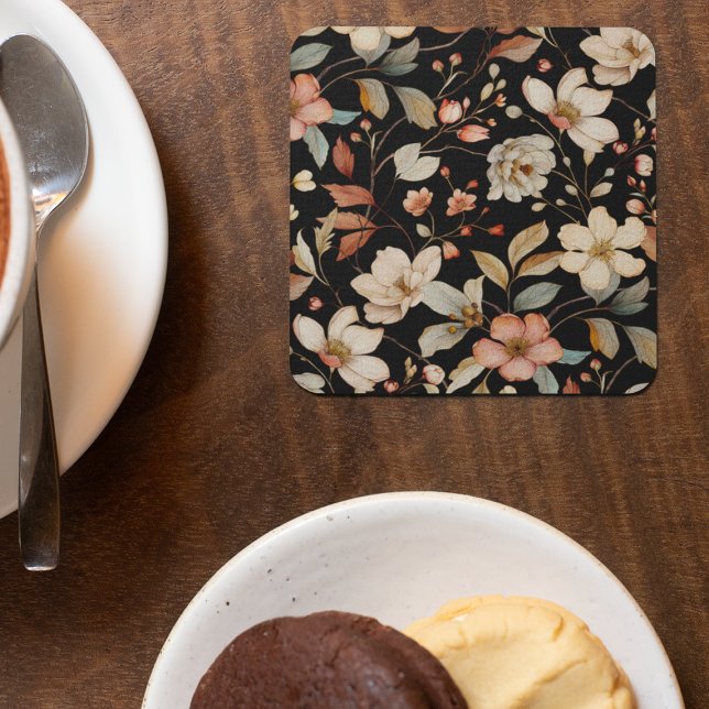 Elegant Autumn Watercolor Floral Coaster (Creator Uploaded)