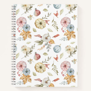 Elegant Autumn Watercolor Pattern Notebook