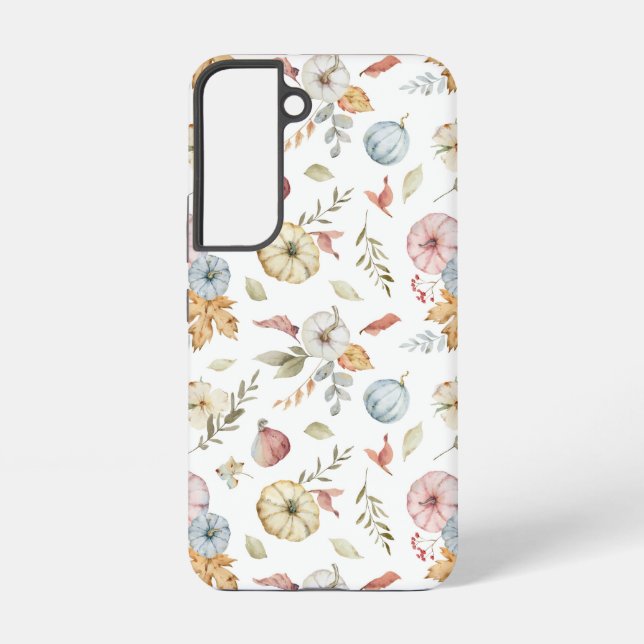 Elegant Autumn Watercolor Pattern Samsung Galaxy S22 Case (Back)