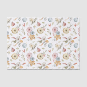 Elegant Autumn Watercolor Pattern Tissue Paper