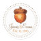 Elegant Autumnal Acorn Personalized Stickers