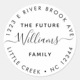 Elégant avenir moderne M. et Mme la Étiquette de a