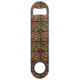Elegant Azure "Aztec Dream" Handheld Speed Bottle Bar Key