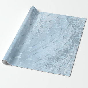 Elegant baby blue Christmas reindeer pattern Wrapping Paper