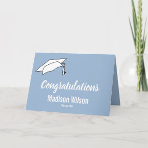 Elegant Baby Blue Congratulations Graduation Card