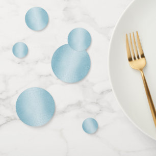 Elegant Baby Blue Glitter Confetti
