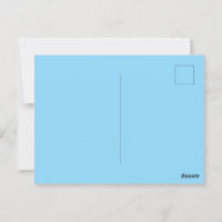 Elegant Baby Blue Glossy Postcard for Special Mess