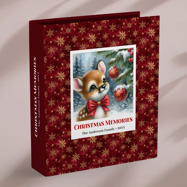 Elegant Baby Fawn Winter Scene Christmas Album Binder (Elegant Baby Fawn Winter Scene Christmas Ring Binder

)