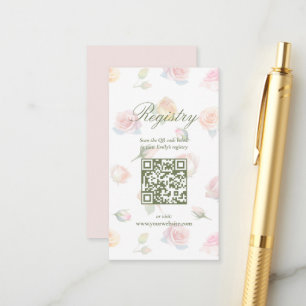 Elegant Baby In Bloom Baby Shower Registry Enclosu Enclosure Card