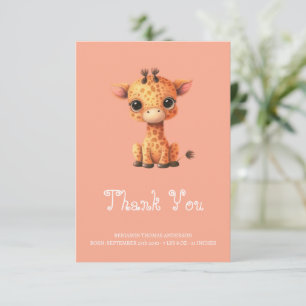 Elegant Baby Personalized Photo Collage Newborn Thank You Card