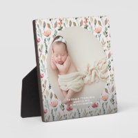 Elegant Baby Photo Birth Announcement Keepsake