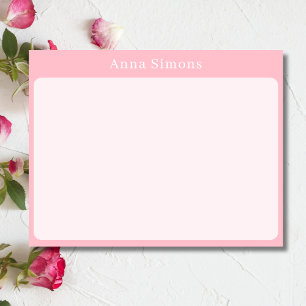 Elegant Baby Pink Business Stationery Note Card