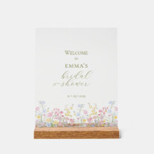 Élégant Baby Shower Bohème Fleur Sauvage