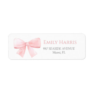 Élégant Baby shower de fille Rose Pastel Bow Blush