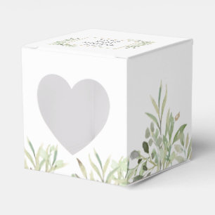 Elegant Baby Shower Greenery Botanical Favour Box
