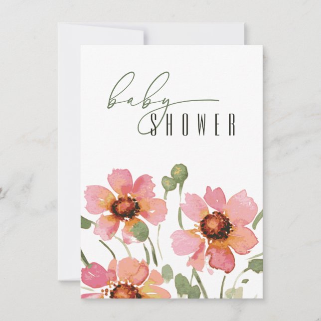 Elegant Baby Shower Invitation Template (Front)