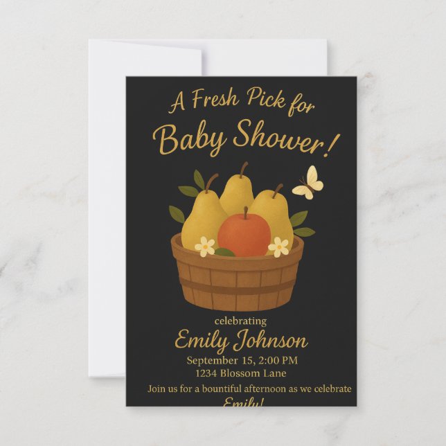 Elegant Baby Shower Invitation Template (Front)