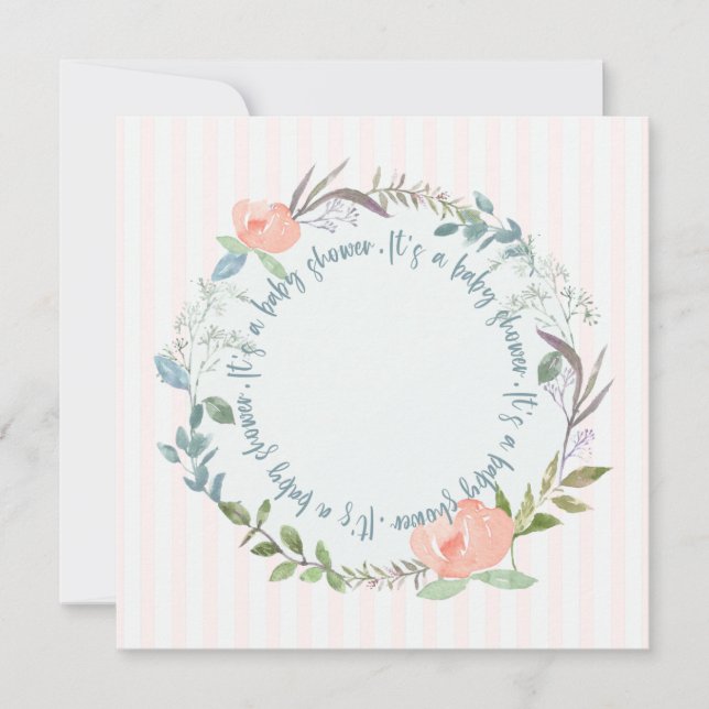 Elegant Baby Shower Invitation Template (Front)