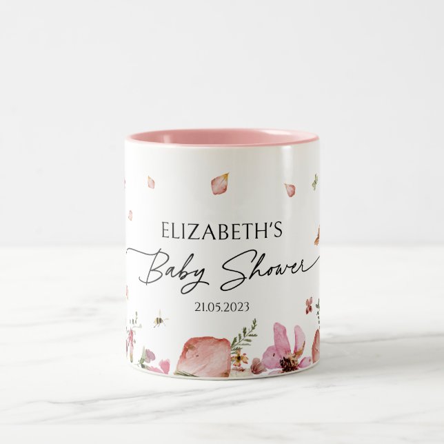 Élégant Baby shower Personnalisable Favorise Mugs (Centre)
