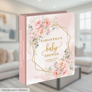 Élégant baby shower rose pâle anneau à  classeur