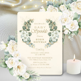Elegant Baby Sprinkle Gender Neutral baby Shower Invitation