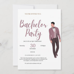 Elegant Bachelor Party Invitation