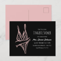 Elegant Bachelorette Lingerie Bridal Shower Pink