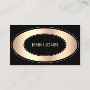 Elegant Back and Gold Coloured Professional Trendy Business Card