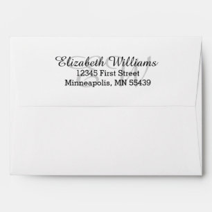 Elegant Back Flap Return Address A7 Envelope